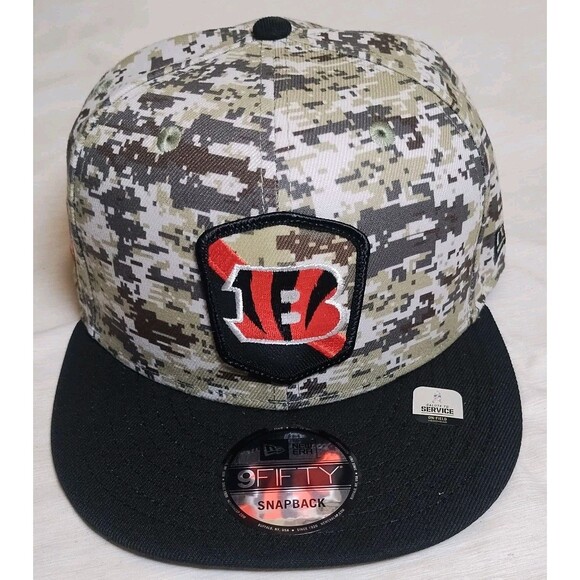 New Era Cincinnati Bengals 2023 NFL Salute To Service 9Fifty Snapback Hat Camo - Picture 1 of 5